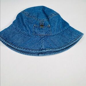 Medium wash denim bucket hat